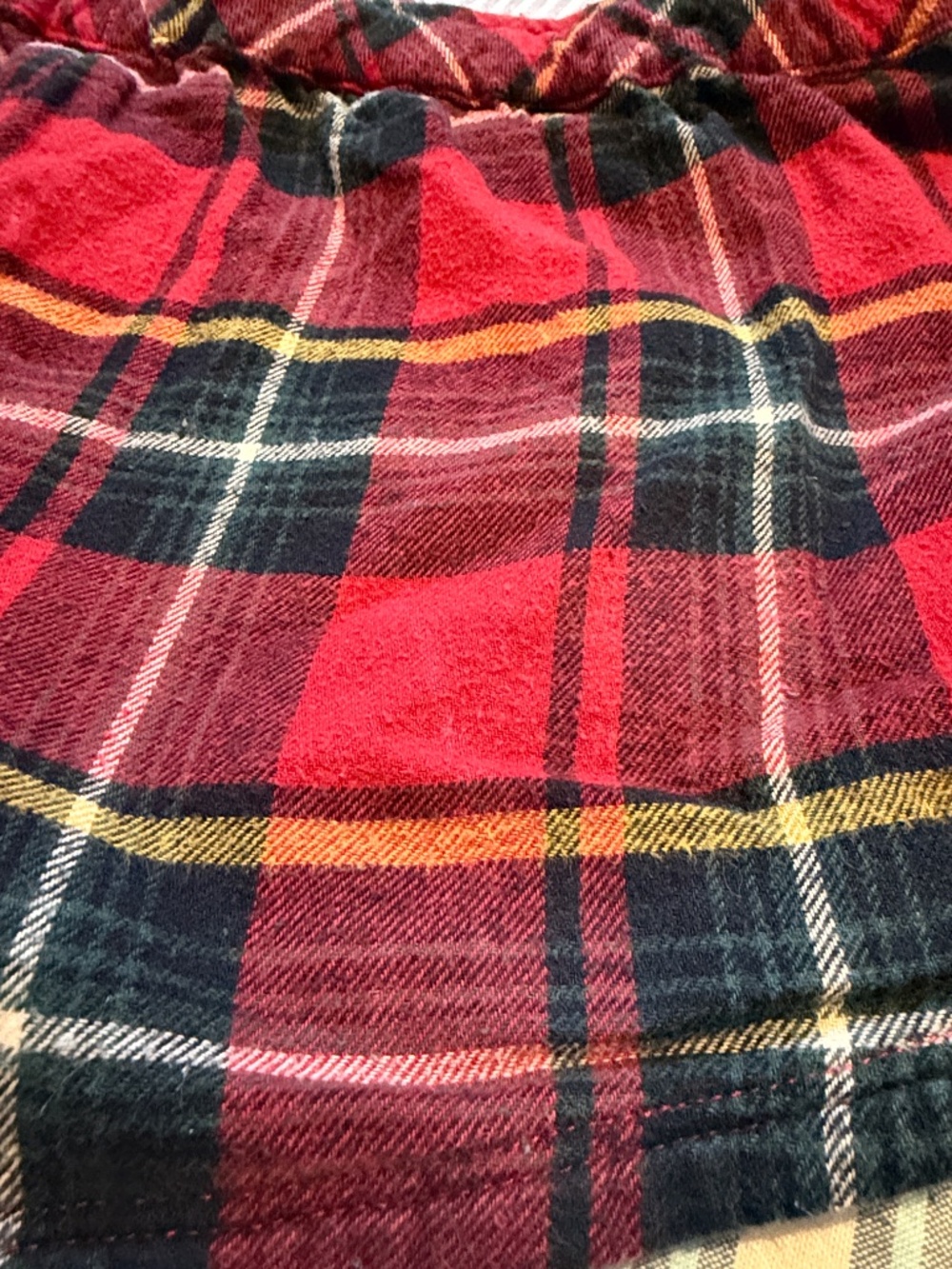 SKIMS Flannel Sleep Drawstring Short Size M Holiday Brick - Picture 6 of 8